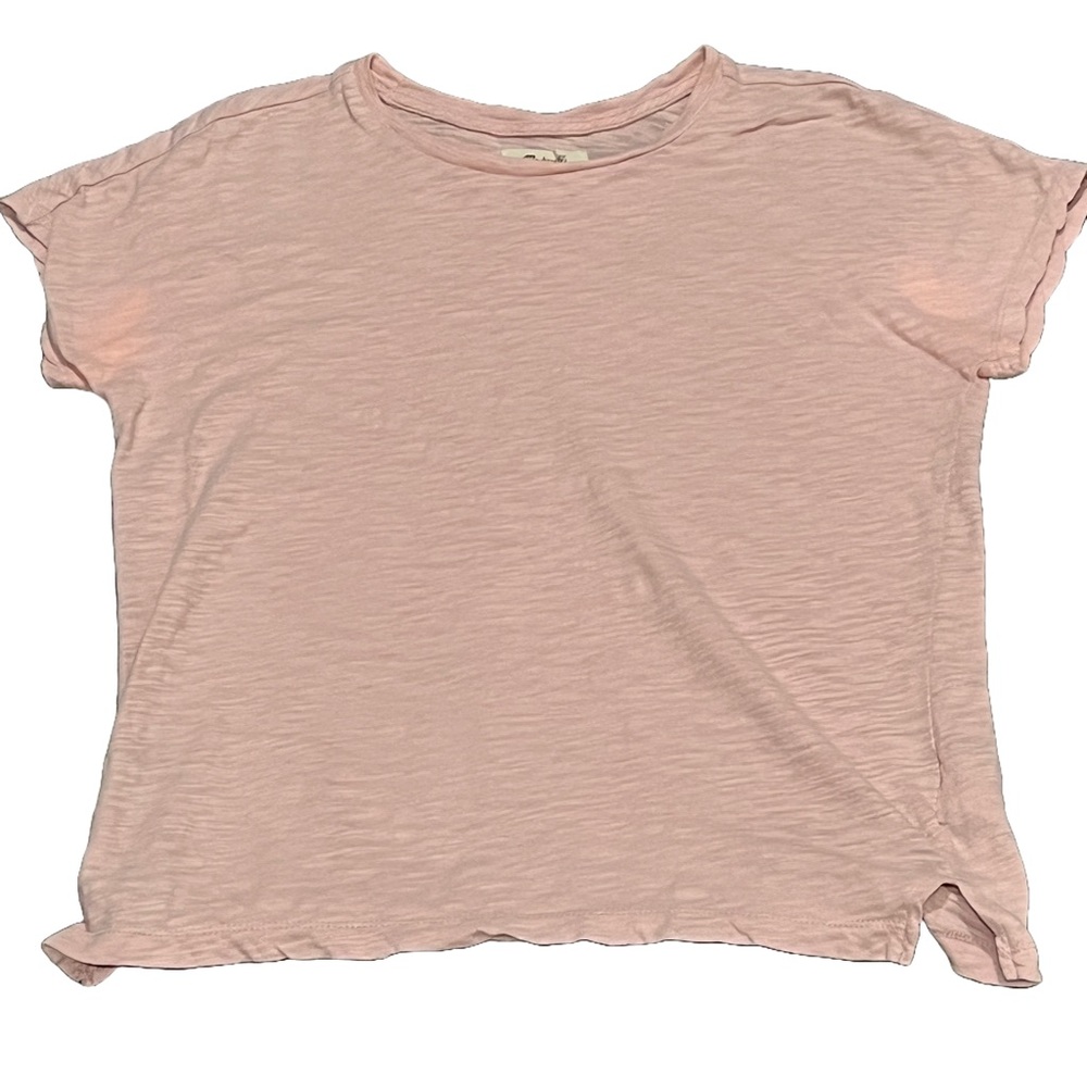 Madewell Soft Top Cotton Perfect Crewneck Tee Pink